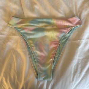 Hollister Pastel Tie Dye Underwire high leg bikini bottom